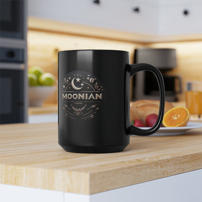 15oz, Black Moonian Coffee Mug